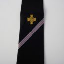 Cravate personnalisée (noire + rayures et logo sous le nœud) , membres association anciens combattants