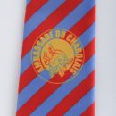 Cravate polyester imprimée bleu jaune rouge), membres confrérie