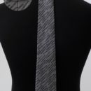 Cravate soie (grise et noire) et etiquette passe pan personnalisées, membres académie,