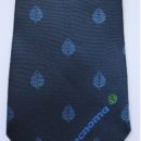 Cravate personnalisée, logo brodé en base, personnel entreprise