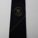 Cravate en soie personnalisée avec un logo sous le nœud, membres club de golf
