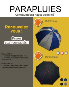 Parapluies publicitaires pour mettre ebn valeur votre logo