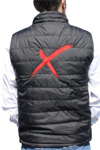 bodywarmer publicitaire avec marquage logo au dos