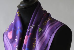 Impression numérique sur foulard en soie