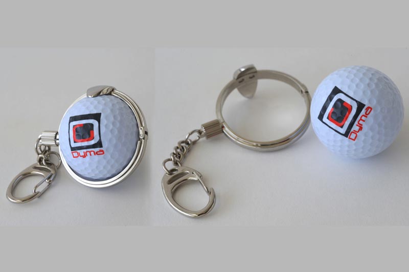 Porte clef Balle de Golf , cadeau de golf personnalisé